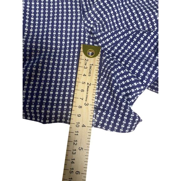 Gap Women's Navy Gingham Shorts - Size 8 - Classic Fit, Tailored Style - Picture 4 of 7